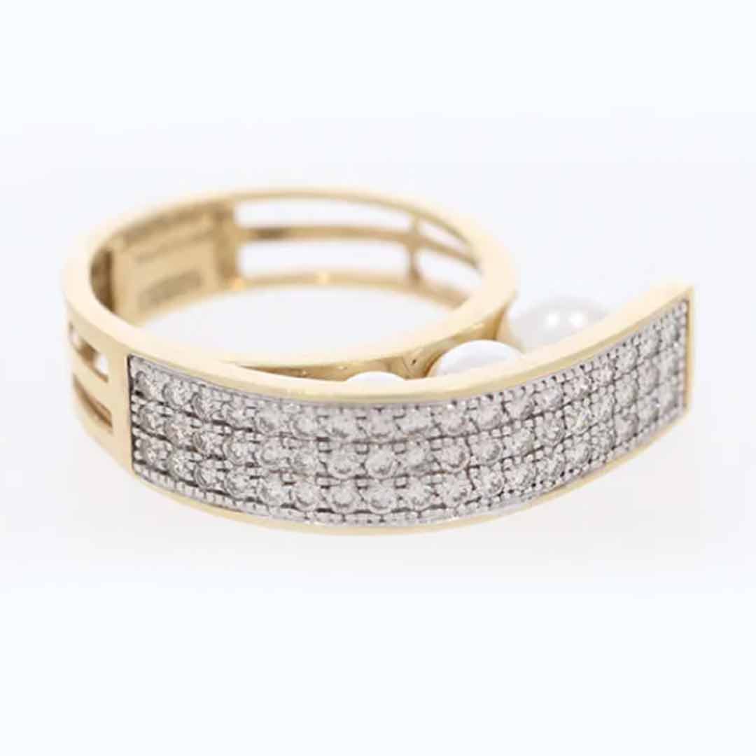 Diamond  Designer Pearl Ring
