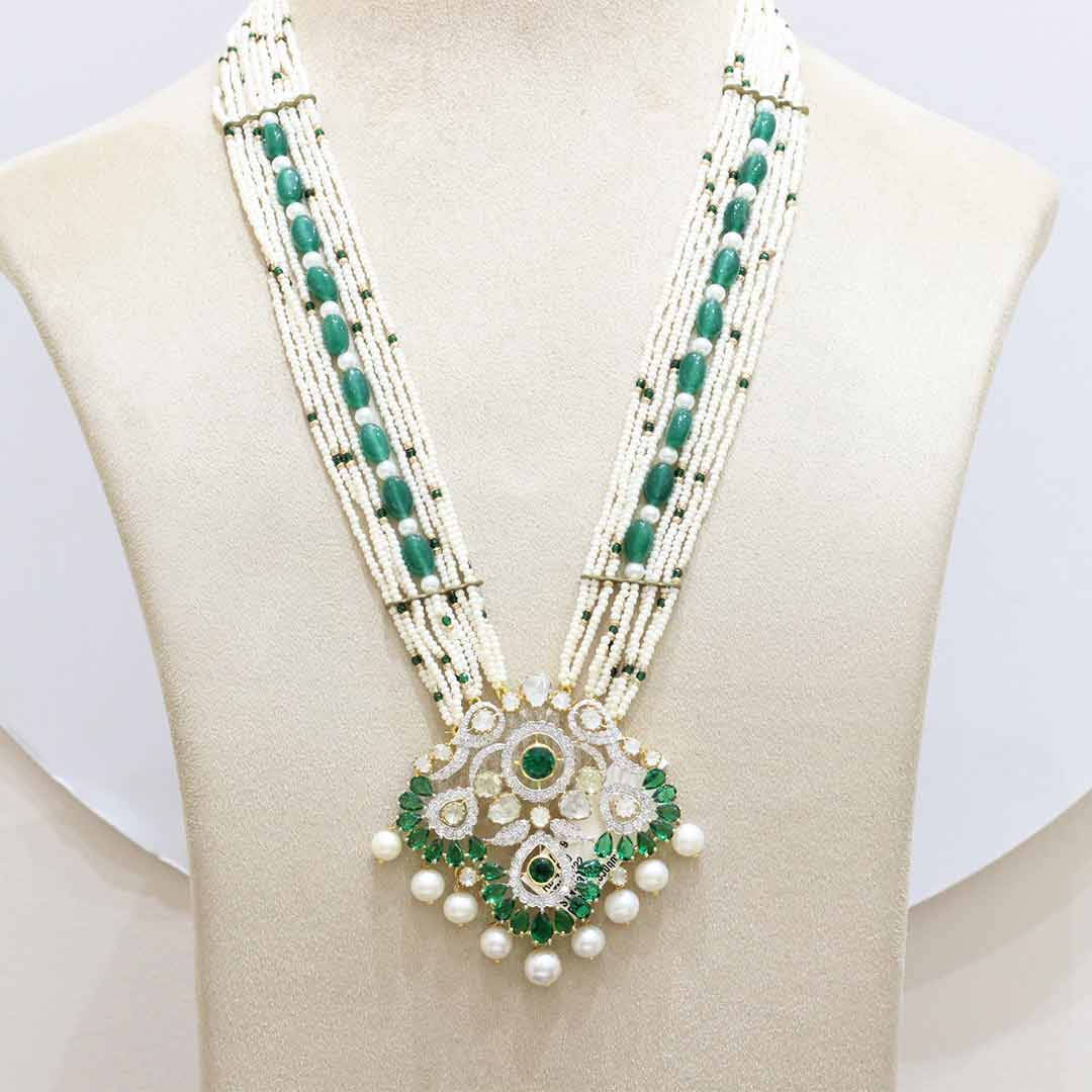 Gold Necklace Polki Set