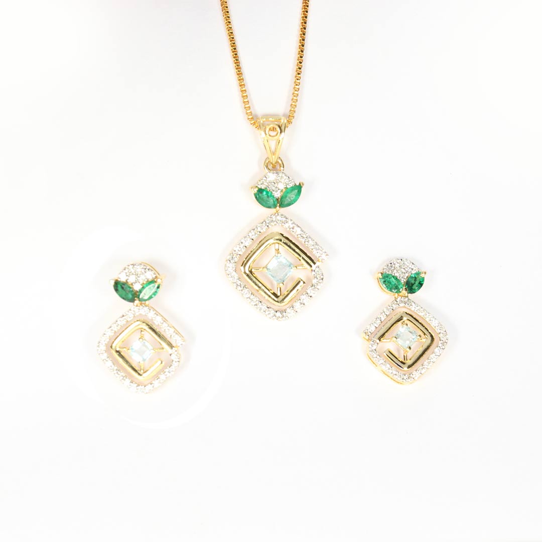 Diamond Pendant Set