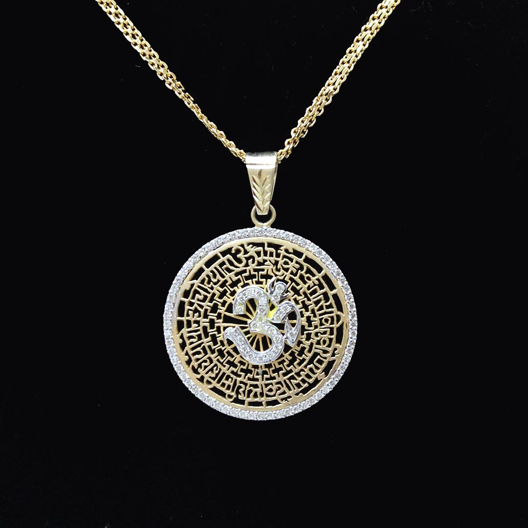 Gayatri Mantra Diamond Pendant