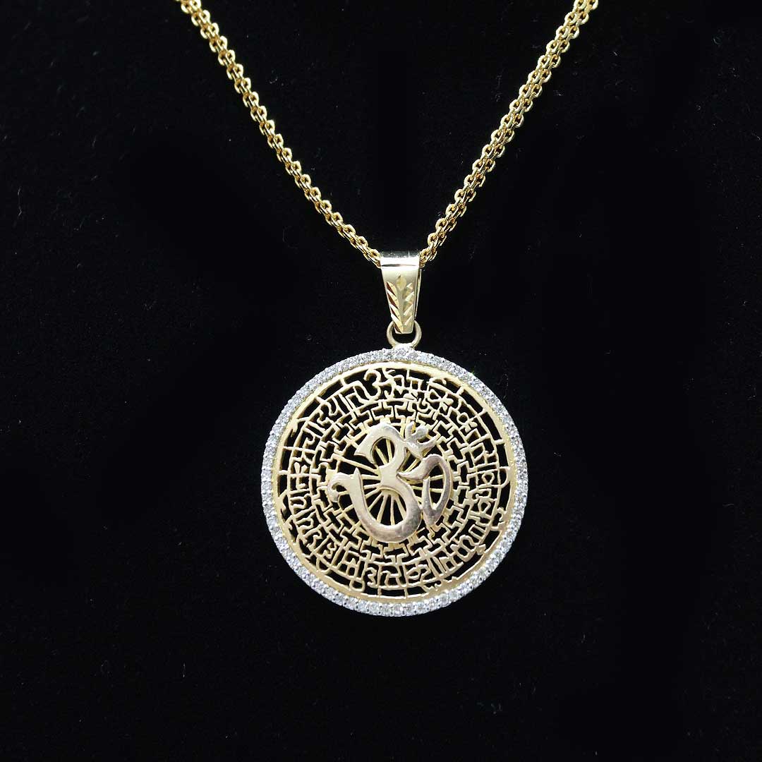 Gayatri Mantra Diamond Pendant