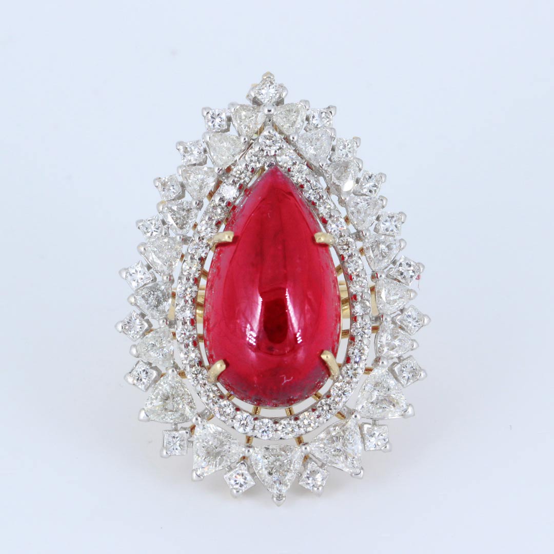 Diamond Color Stone Ring